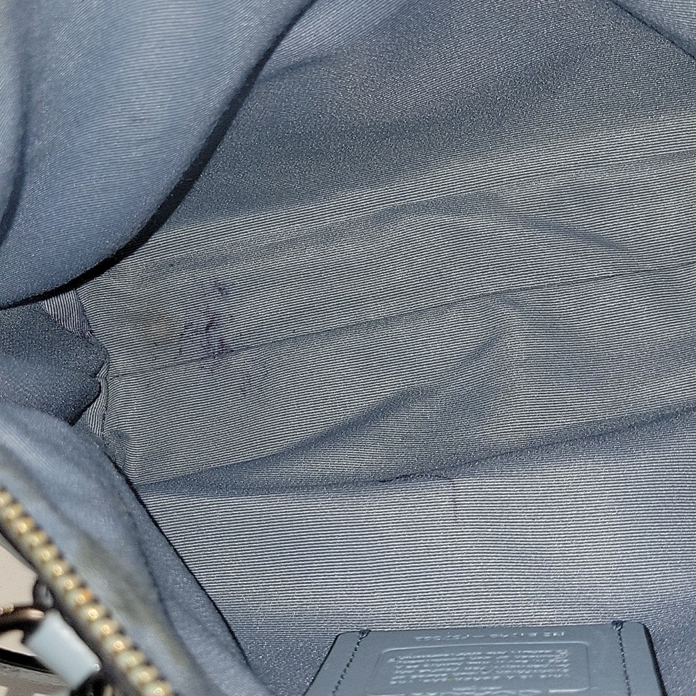 Coach Mini Kelsey Light Blue Leather Tote Crossbody Bag F57563 - Picture 11 of 15